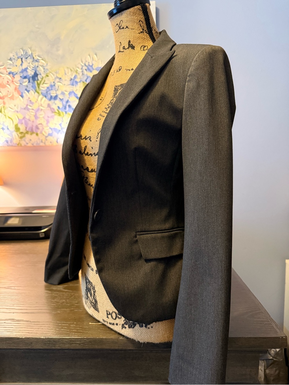 Express Charcoal Gray Blazer - Never Worn
